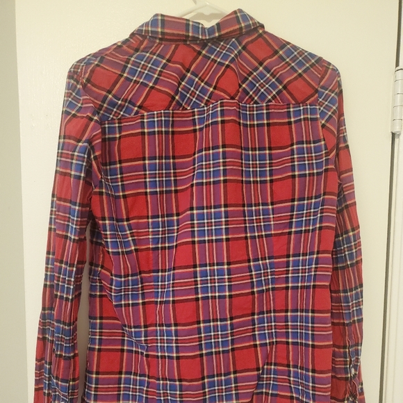 Red and Blue Plaid J. Crew Button Down - Picture 3 of 4
